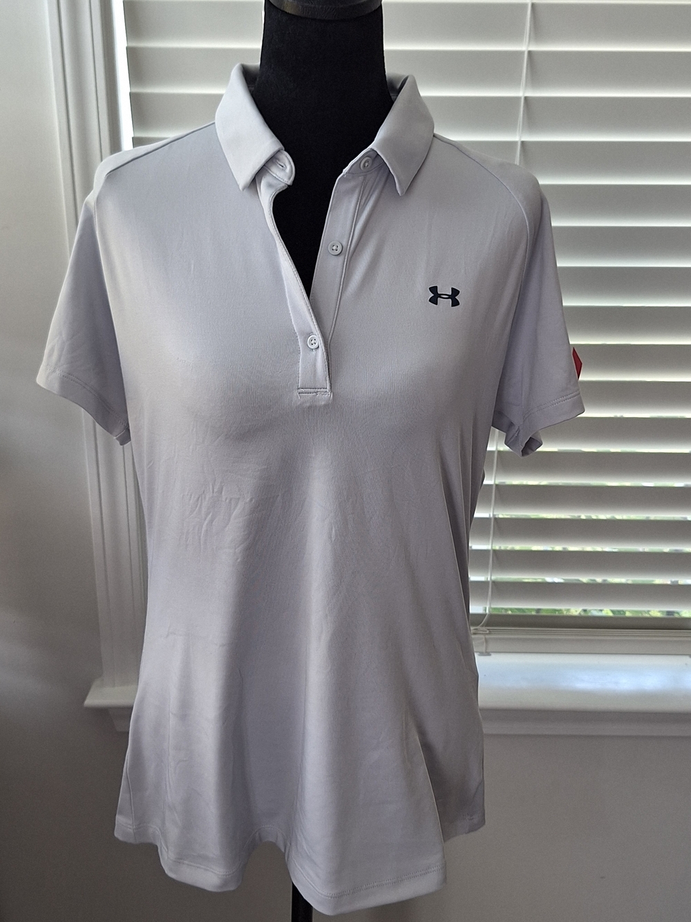 Under Armour Women's Light Gray Short-Sleeve Polo